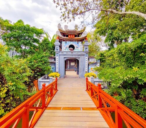 Ngoc Son Temple Is A Renowned Landmark Within The Hoan Kiem Lake Heritage Area